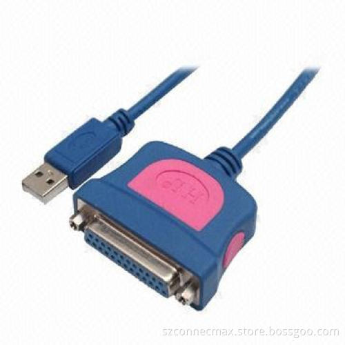 USB to DB25 Parallel Printer Cables with Bus-powered, 12Mbps USB Full Speed